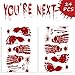 Halloween Decorations Crime Scene Party,Halloween Window Decals Wall Stickers Decor, Bloody Handprint Footprint Horror Zombie Party Decorations Supplies 2Sheets.