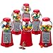 Kicko 5 Inch Gumball Machine - 6 Pieces Classic Candy Dispenser - Perfect for Birthdays, Kiddie Parties, Christmas, Novelties, Kitchen Dessert Buffet, Party Favor and Supplies