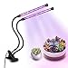 Led Grow Lights,Auto ON/Off Every Day Two-Way Timer 20W Shengsite Dual Head Growing Light for Indoor Plants,3/9/12H Memory Timing,5 Dimmable Levels,Adjustable Goose Neck Plant Lamp (18W)