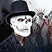 Cosplay Spectre 007 James Novelty Creepy Skull Skeleton Full Face Mask Gift for Halloween Party Costume Decorations, White