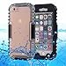 iPhone 6 Waterproof Case, iPhone 6S Case [HEAVY DUTY] Built-in Screen Protector Tough 2 in1 PC & TPU Rugged Shorkproof Waterproof Cover (Clear/ Black)
