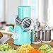 TTLIFE Adjustable 3 Different Types of Stainless Steel Manual Rotating Vegetable Chopper Round Veggie Chopper Mandoline Slicer- Vegetable Slicer/ Cutter - Potato Slicer - Cheese Grater- Food Slicer