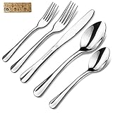 Silverware Set, Elegant Life 20-Piece Flatware Set, Stainless Steel Cutlery Set, Mirror Polishing Tableware Set Utensil Set, Knives, Forks, Spoons for Home and Restaurant, Service for 4