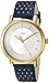 Timex Women's TW2R27600 Originals Blue/Gold-Tone Leather Strap Watch