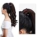 SEIKEA 20 Inch Curly Ponytail Extension Clip in Wrap Around Synthetic Hairpieces for Women - Gold Blonde Mix