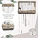 Rustic Wall Mounted Jewelry Organizer with Ring and Earring Drawers - Shabby Chic, Wood and Mesh Jewelry Holder for Women - Includes Necklace Hanging Hooks, Bracelet Rod, and Shelf for Accessories
