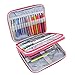 Teamoy Organizer Case for Interchangeable Circular Knitting Needles, Crochet Hooks and Knitting Accessories, Keep All in Place and Easy to Carry, Flowers Pink (No Accessories Included)