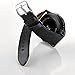 Kartice Compatible with Galaxy Watch (46mm) Bands Gear S3 Bands 22mm Leather Strap Buckle Band for Samsung Gear S3 Frontier Watch (Bright black)