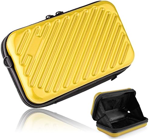 Hltd 2.5" HDD Hard Drive Bag Travel Storage Carrying Case Bag Pouch for Electronic Computer Cell Phone iPad Accessories USB Cables Power Banks Hard Disk (Yellow)