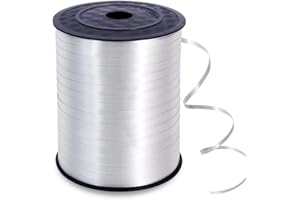 TONIFUL 500 Yards Silver Curling Ribbons, Balloon Ribbon, Balloon String, Thin Ribbons, for Party Decoration Gift Wrapping De