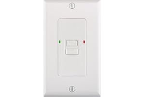 Wengart Blank Face GFCI,1pack,Self-Test with LED Indicator,Faceless GFCI,Electrical Outlet,120V 20Amp,UL Listed, Decorative Wallplate Included,White