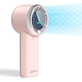 WHATOOK Portable Mini Fan: High Speed Cooling Fan, 10 Hours Battery Life, USB Rechargeable, Small Essentials for Women, Beach Travel, Vacation (Pink)