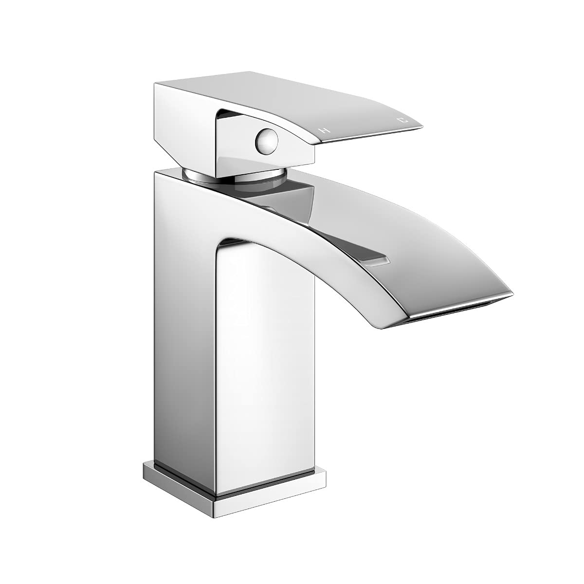 Modern Chrome Bathroom Waterfall Basin Mono Mixer Tap