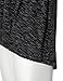Timeson Women Loose Fit Long Sleeve High Low Bottom Ruched Blouse Tops Medium Black