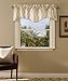 Stylemaster Hudson Embroidered Lined Scalloped Valance with Cording, Vanilla, 52 by 17-Inch