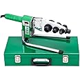 110V Plastic Pipe Welding Tool kit, Adjustable Socket Fusion Pipe Welder with 0.79/0.98/1.26'' Die