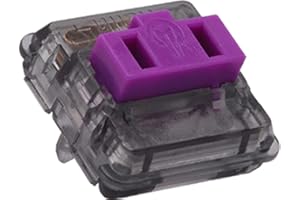 ARCTIC-FOX Kailh PG1350 Choc V1 25Pcs Linear Mechanical Keyboard Switches,Low Profile Switch,5-Pin Kailh Chocolate Gaming Keyboard Switch Compatible RGB/SMD/LED,Purple