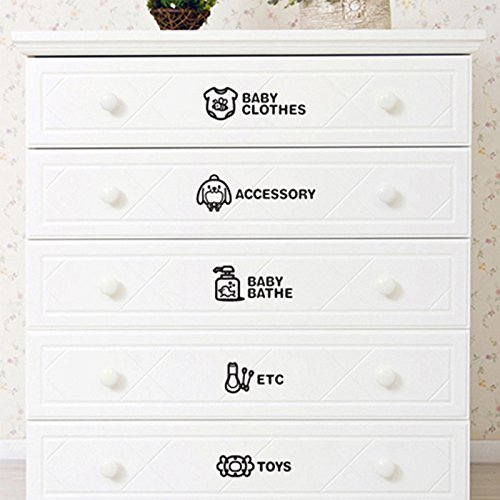 Easma Boy Decals Dresser Clothing Decals Labels Dresser Labels