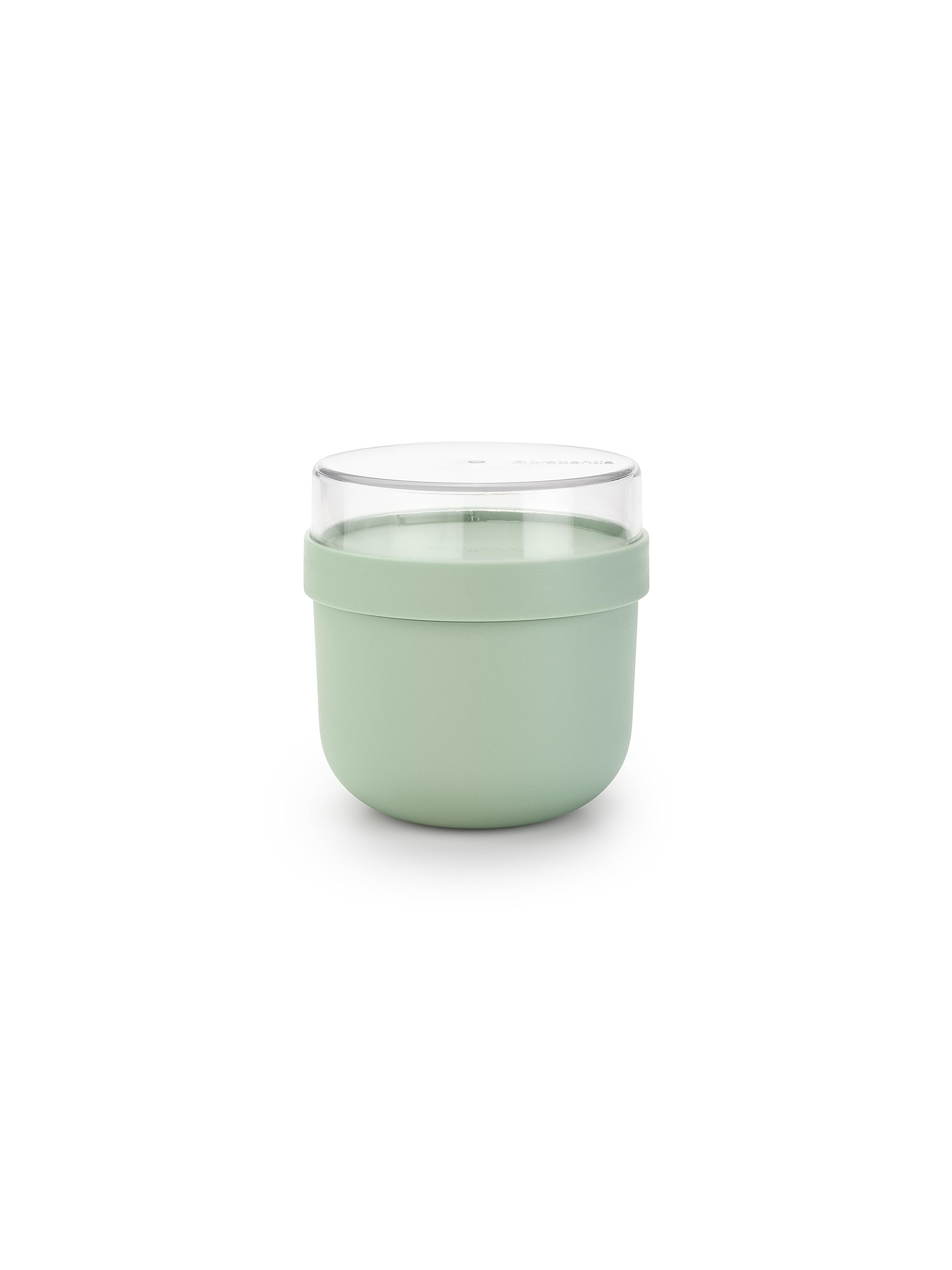 Brabantia - Make & Take Breakfast Bowl 0.5L - with Screw-On Ingredients Container (180 ml) - Leakproof - Large Opening - Suitable for Freezer - Dishwasher & Microwave Safe - Jade Green