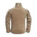 TACVASEN Mens Tactical Digital Camo Tactical Assault Long Sleeve T-Shirt Tops Desert,US S