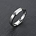 Three Keys Jewelry 4mm Women's Tungsten Wedding Ring Brushed Men's Wedding Band Engagement Ring