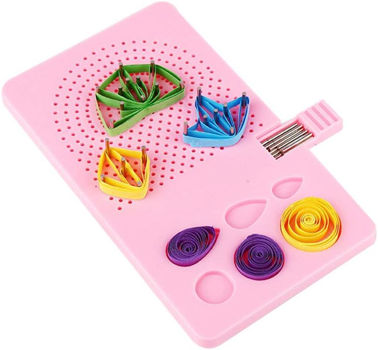Mcottage Paper Quilling Board with Grid Guide for Paper Crafting Winder Roll Square DIY Crafts Tools