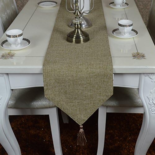 WXTFQB Pure Color Simple Table Flag/Chinese Coffee Table Flag/Household Cover Towel-A 33x240cm(13x94inch)