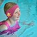 SUIEK Swimming Headband - Free Swimming Earplugs a Pair (Rose Red, M: 6 M- 3 Years, Head Size 13.5