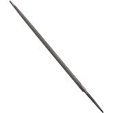Nicholson Triangular Double Extra Slim Taper Hand File Without Handle, Single Cut, American Pattern, 6" Length