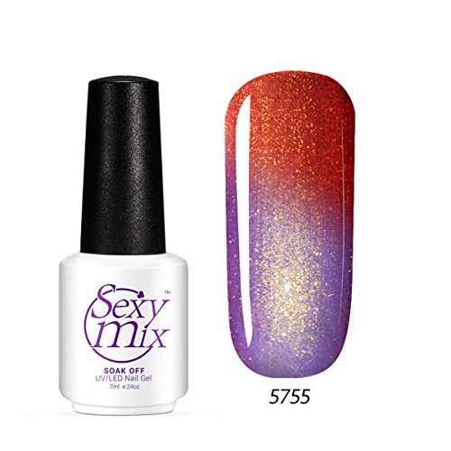 Sexy Mix Soak Off UV LED Nail Gel Polish Temperature Color Change DIY Varnish Nails Art 5755 Sexy Mix Soak Off UV LED Nail Gel Polish Temperature Color Change DIY Varnish Nails Art 5755