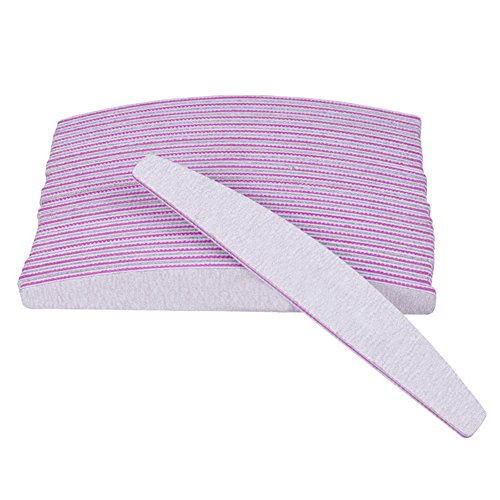 Gemini_mall® 10 Pcs Nail Art Sanding Buffer Buffing Manicure Acrylic Gel Files Grit Size 100/180 (White)