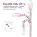 Sngg Phone Charger,4Pack 3FT 6FT 10FT 10FT Extra Long Nylon Braided Cord Charging Cable to USB Syncing Data for Phone X/8/8Plus/7/7Plus/6/6Plus/6s/6sPlus/5/5s/5c/SE and More