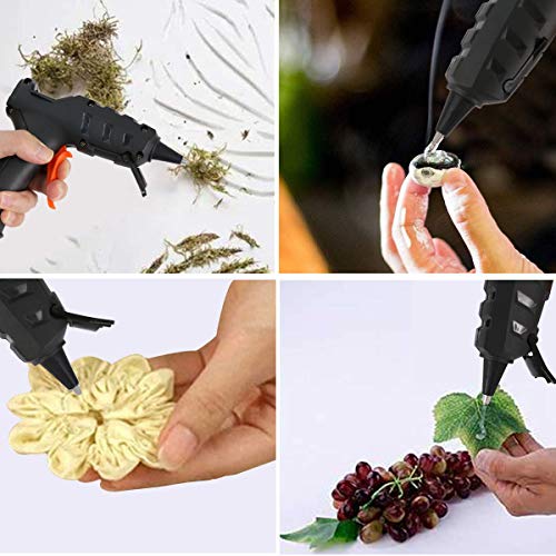 Hot Glue Gun, AONOKOY 60W Mini Glue Gun with 30pcs Glue Sticks, Anti-hot Cover Melt Glue Gun Kit for Creative Arts & Crafts, Home Quick Repairs, Festival Decoration