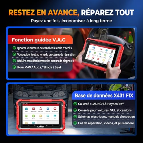 LAUNCH X431 Pros Elite OBD2 Auto Diagnostic Case, ECU Coding, Bi-Directional Full System Diagnosis, 45+ Service Functions, CANFD & DOIP, FCA Autoauth, 2 Year Update