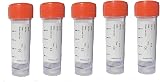 HyStool 5 Sterile Urine Sample Bottles 30ml Individually Wrapped Leak Proof view 1