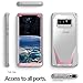 Galaxy Note 8 Case, Poetic Guardian [Scratch Resistant Back] [360 Degree Protection] Full-Body Rugged Clear Hybrid Bumper Case with Built-in-Screen Protector for Samsung Galaxy Note 8 Pink/Gray