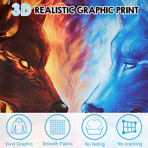 SunFocus Ragazzi Felpa con Cappuccio per Ragazze Giovani Manica Lunga Pullover a Maniche Lunghe con Stampa Digitale 3D Animale Grafica con Tasca per Viaggio di Vacanza Indossa L