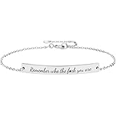 Ohmique Dont Let The Hard Days Win Bracelet - Gold Hard Day Motivational Bangle Stainless Steel Engraved Words, Inspirational Chain Jewelry Gifts for Women Friend