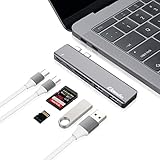 Elando USB C Hub, Aluminum Type-C Hub Adapter Dongle for MacBook Pro 13