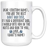 Personalized Goat Dads, Goat Dad Ever Mug, Goat