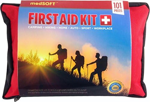 First Aid Kit (101 Pieces) - For minor emergencies and survival preparedness - For Home, Business, Auto, Camping, Sport