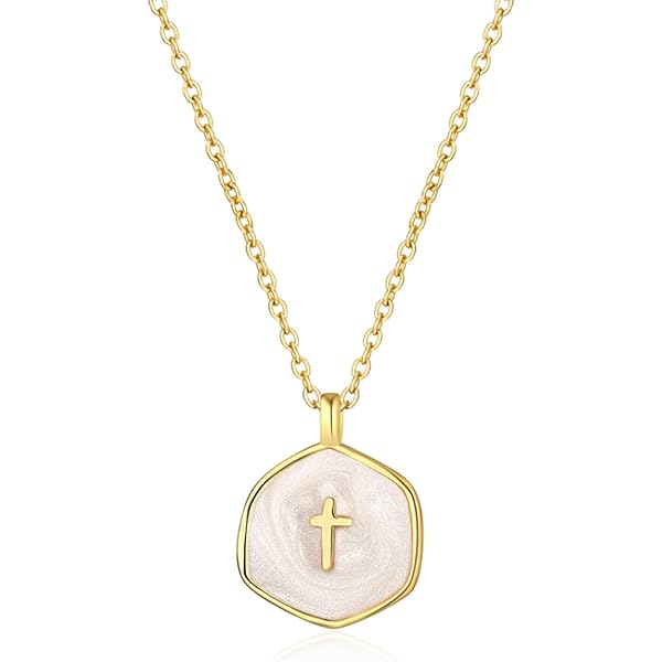 Amazon.com: Goenjoy Dainty Gold Cross Necklace for Women