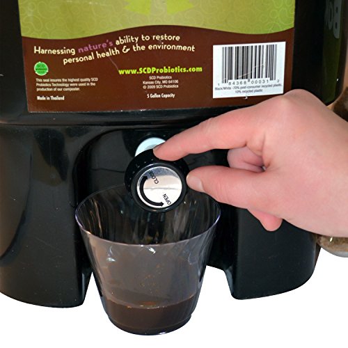 All Seasons Indoor Composter Kit, 5Gallon Black Bucket and 8 oz Liquid