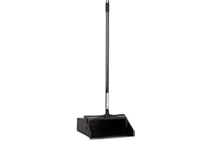 Carlisle FoodService Products Duo-Pan Plastic Dust Pan, Upright Pan for Cleaning, 30 Inches, Black