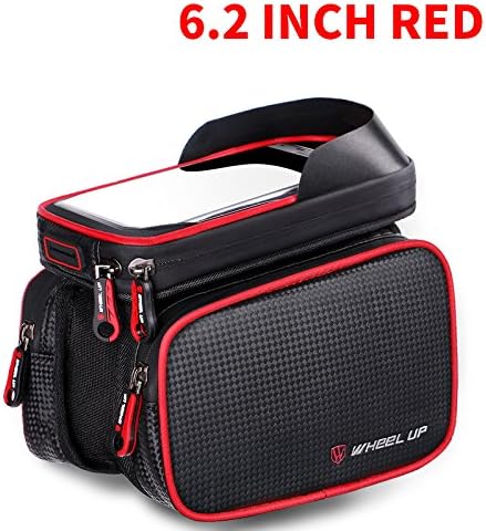 Abonnylv Waterproof Road Bicycle Smartphone Bag for Bike Accessories (Large Red)