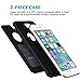ULAK iPhone 6 Case, iPhone 6S Case Black, Sugar Candy Series Slim Fit Silicone & Hard PC Dual Layer Anti-Slip Drop Protection Case for Apple iPhone 6 & 6S 4.7 Inch, Black