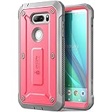 LG V30 Case, SUPCASE Full-body Rugged Holster Case with Built-in Screen Protector for LG V30, LG V30s, LG V30 Plus,LG V35,LG V35 ThinQ 2017 Release, Unicorn Beetle PRO Series(Pink/Gray)