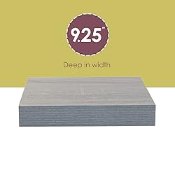 Home Basics Floating Wall Shelf Washed Grey