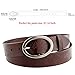 WERFORU Vintage Leather Belts for Women Embossed Western Strap with Round Buckle