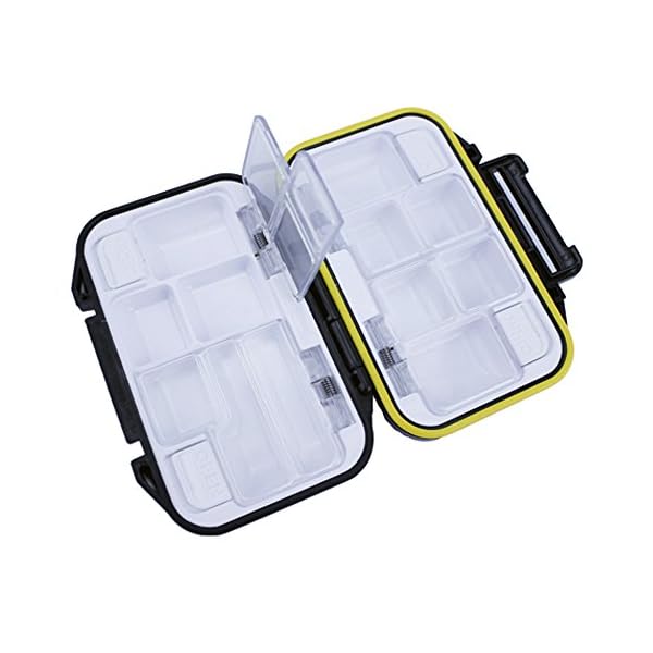 Ezyoutdoor-Plastic-12-Compartments-Storage-Case-Fly-Fishing-Lure-Spoon-Hook-Bait-Tackle-Box-Waterproof-Black